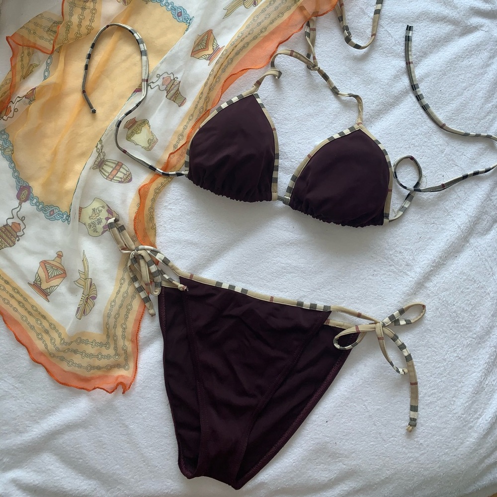 Authentic Burberry Vintage Nova Check Bikini